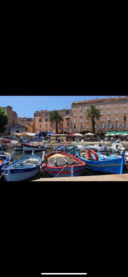 Ajaccio magnifique T2 37m2 centre ville vue mer au bord de la plage Neuf 4 couchages balcon parking privé fermé Clim wifi Esterno foto